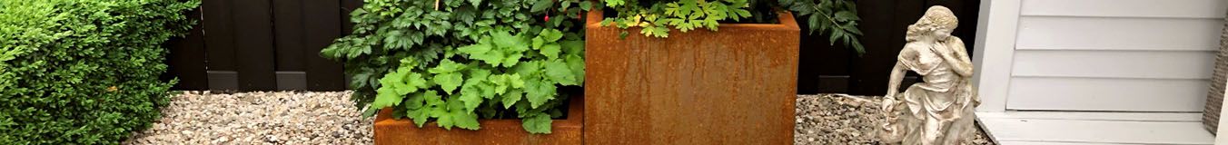 Jardiniere etajate din oțel corten