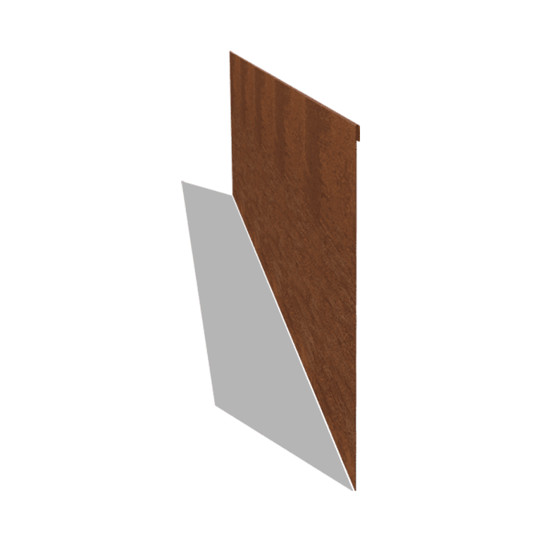Separator de gazon din oțel corten formă aplatizată 45 cm (lungime 240 cm)
