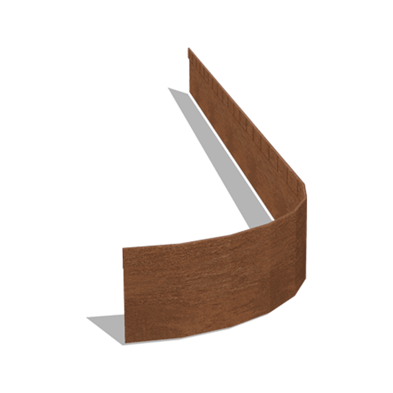 Separator de gazon din oțel corten formă aplatizată FLEX 13 cm (lungime 150 cm)