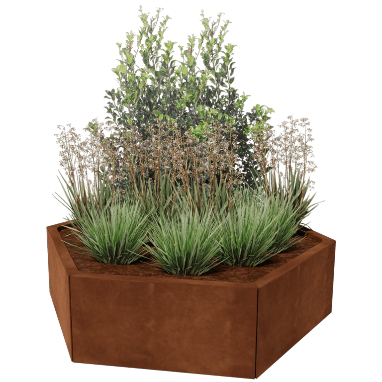 Jardinieră din oțel corten Denver 60
