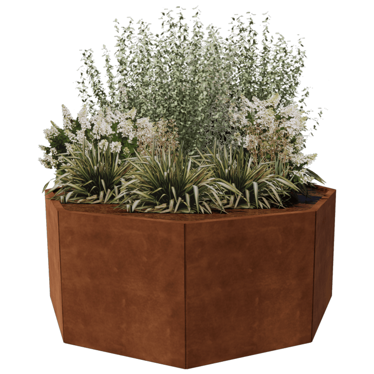 Jardinieră din oțel corten Chicago 70