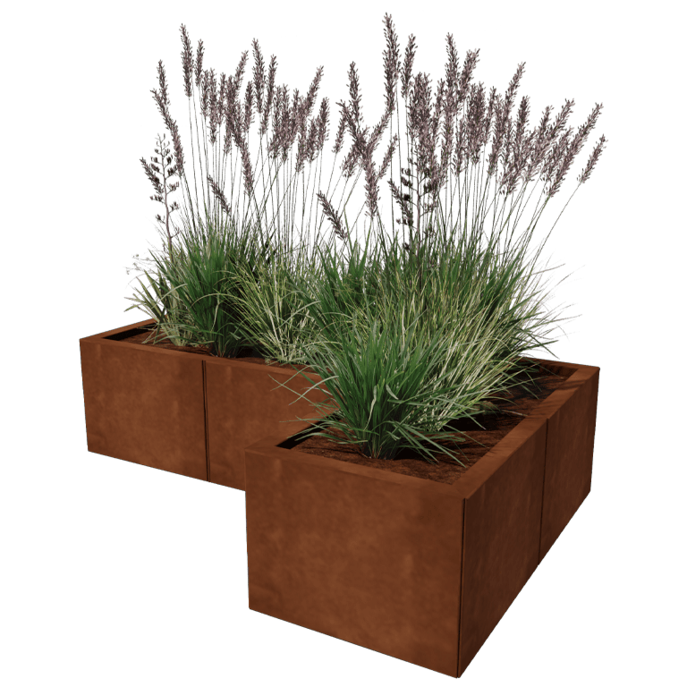 Jardinieră din oțel corten Kansas 40