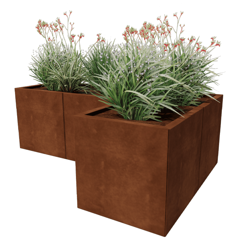 Jardinieră din oțel corten Kansas 50