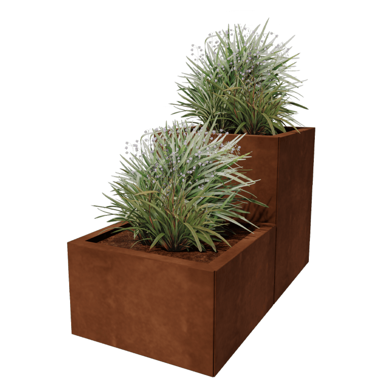Jardinieră din oțel corten Miami special II 50