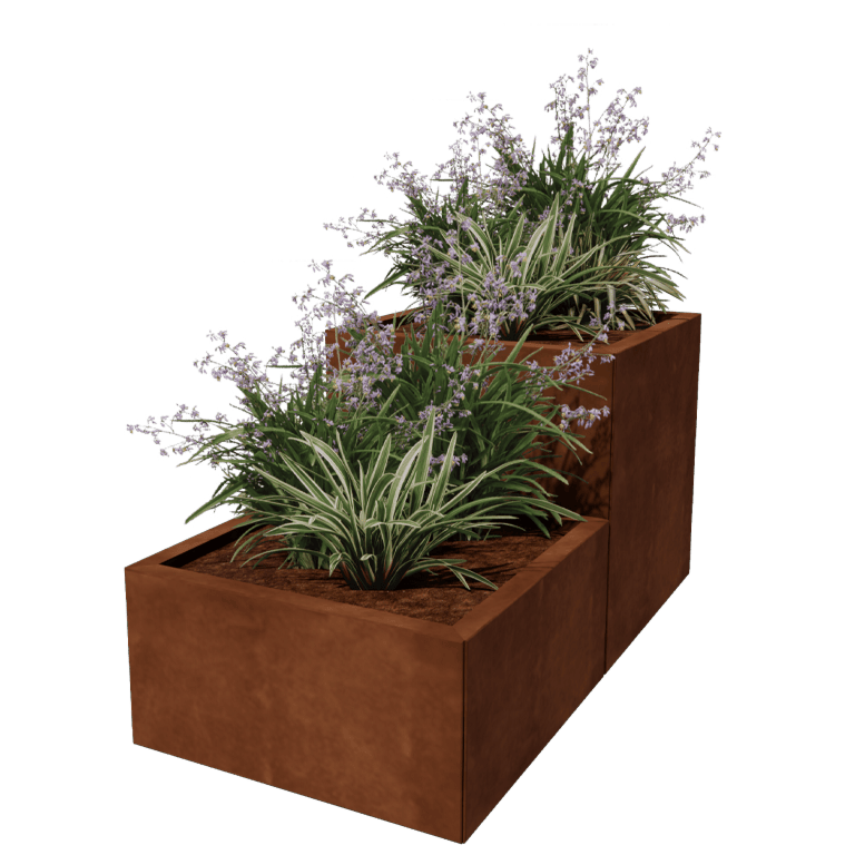 Jardinieră din oțel corten Miami special II 60