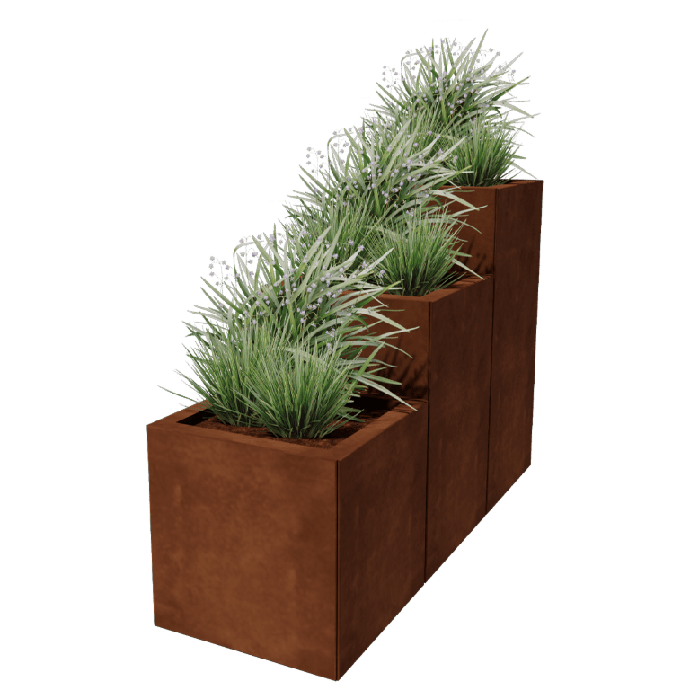 Jardinieră din oțel corten Miami special III 40