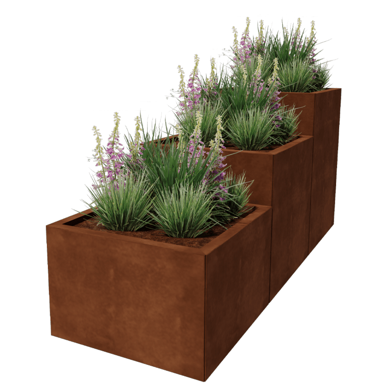 Jardinieră din oțel corten Miami special III 60