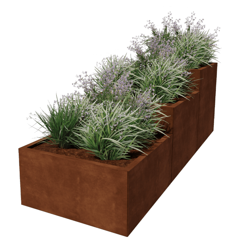Jardinieră din oțel corten Miami special III 80