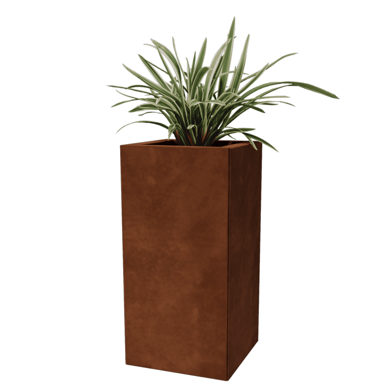 Jardinieră din oțel corten Miami 30 x 30 cm
