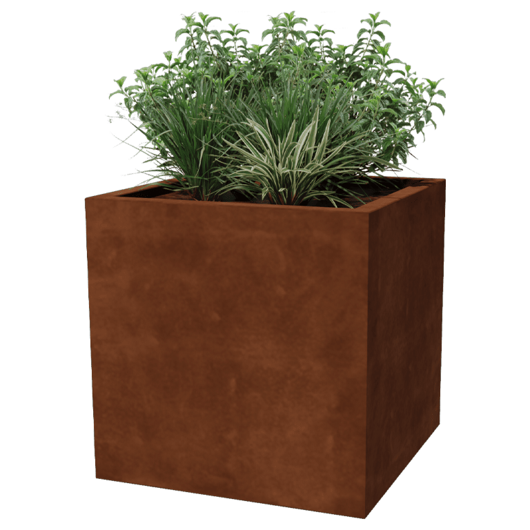 Jardiniere sudată din oțel corten Montana 70 x 70 x 70 cm