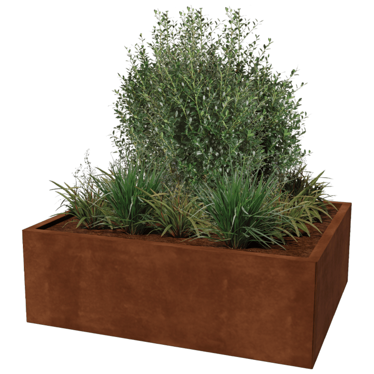 Jardinieră din oțel corten Texas 100 x 120 cm