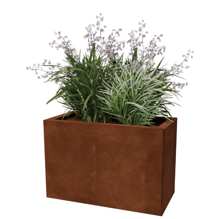 Jardinieră din oțel corten Texas 30 x 60 cm