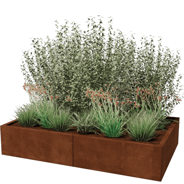 Jardinieră din oțel corten Texas xxl 160 x 100 cm