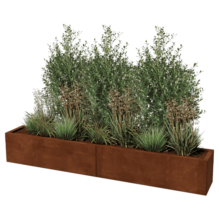 Jardinieră din oțel corten Texas xxl 200 x 30 cm