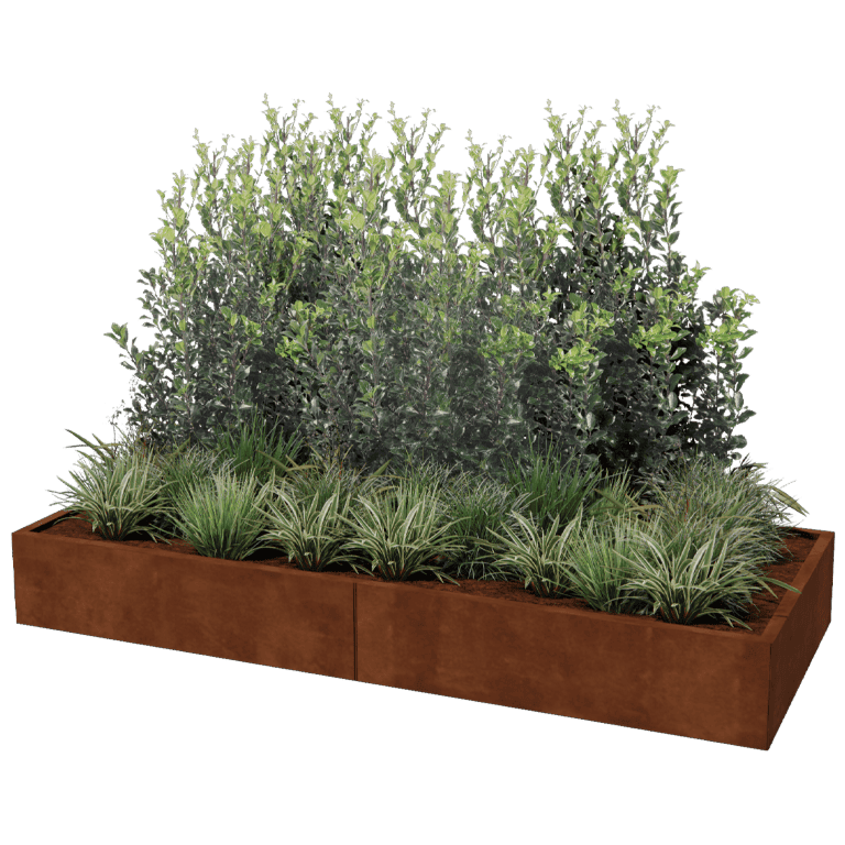 Jardinieră din oțel corten Texas xxl 240 x 100 cm