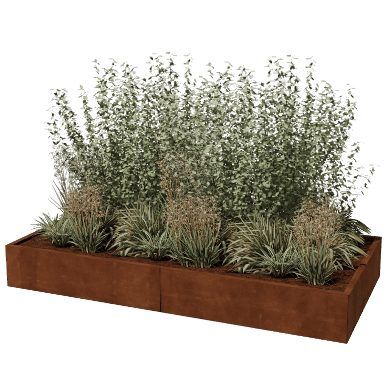 Jardinieră din oțel corten Texas xxl 240 x 120 cm