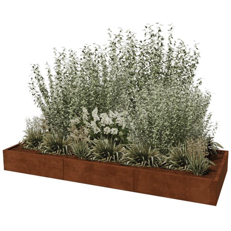 Jardinieră din oțel corten Texas xxl 300 x 120 cm
