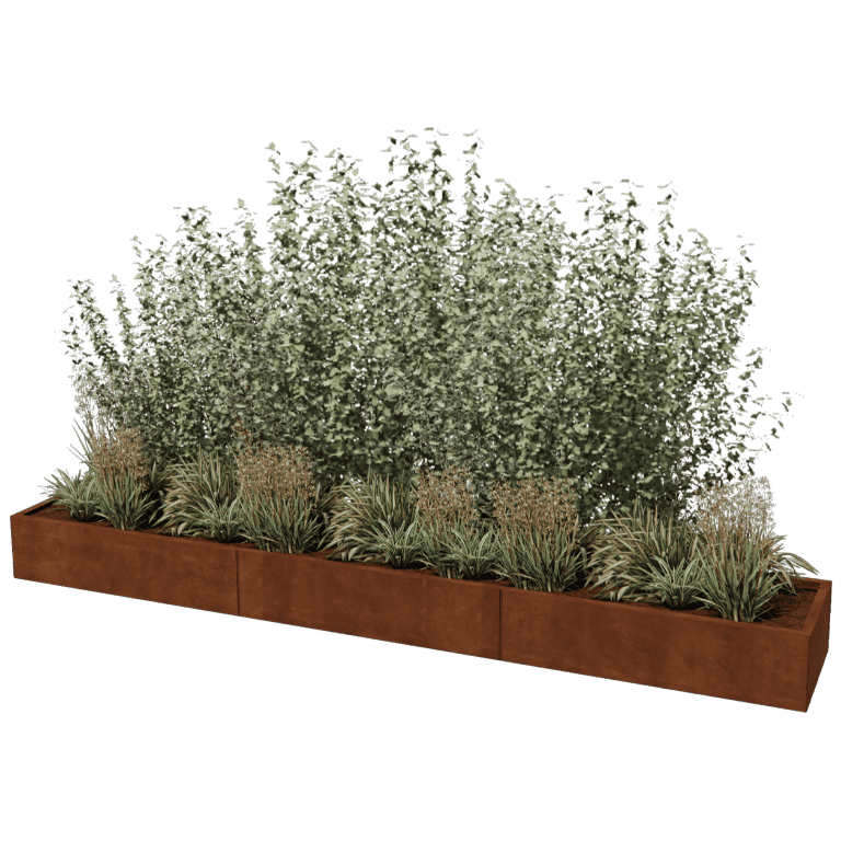 Jardinieră din oțel corten Texas xxl 360 x 60 cm