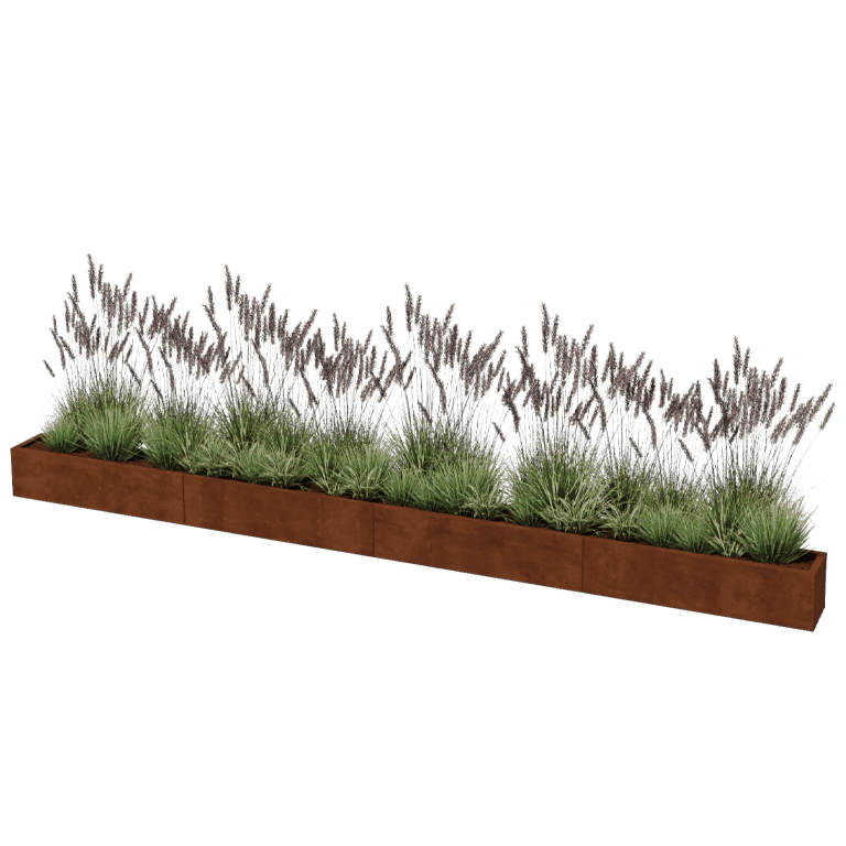 Jardinieră din oțel corten Texas xxl 480 x 30 cm