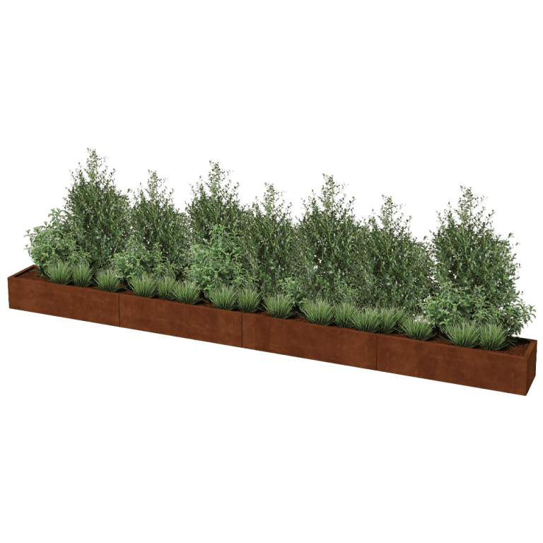 Jardinieră din oțel corten Texas xxl 480 x 40 cm