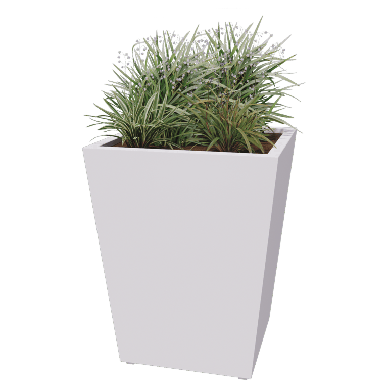 Jardiniere sudată din oțel acoperit cu pulbere Con 80 x 80 x 100 cm