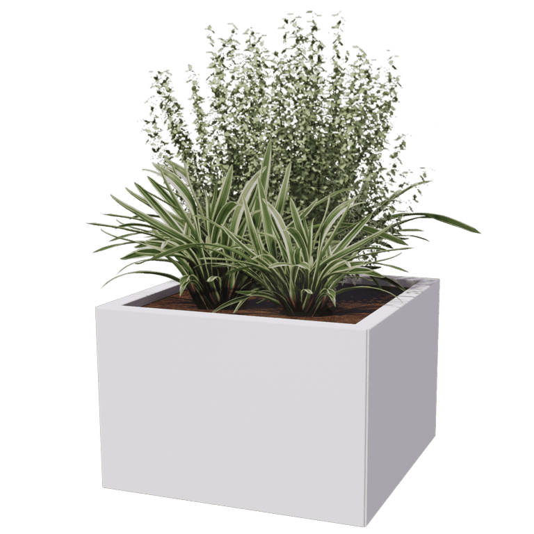 Jardinieră din oțel acoperit cu pulbere Miami 60 x 60 cm