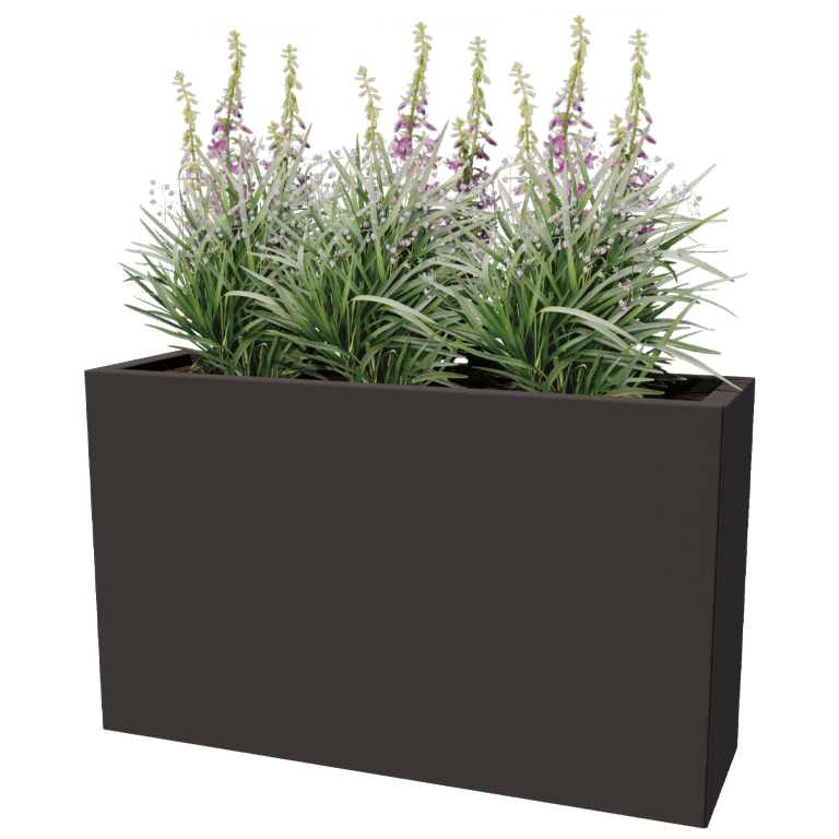 Jardinieră din oțel acoperit cu pulbere Texas 30 x 100 cm