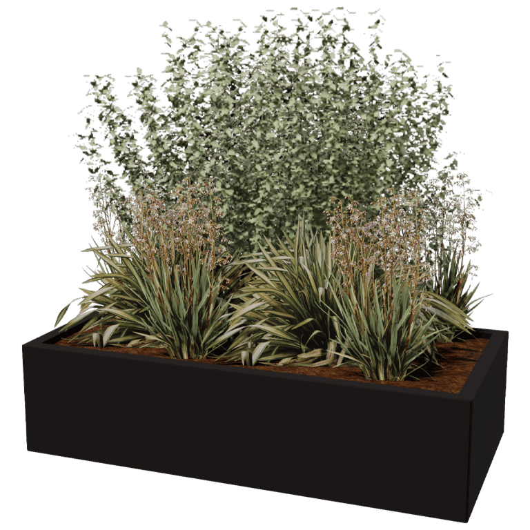 Jardinieră din oțel acoperit cu pulbere Texas 60 x 120 cm