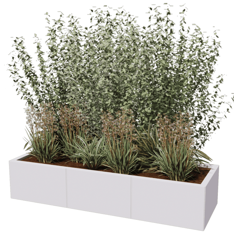 Jardinieră din oțel acoperit cu pulbere Texas xxl 150 x 50 cm