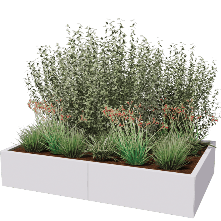 Jardinieră din oțel acoperit cu pulbere Texas xxl 160 x 100 cm