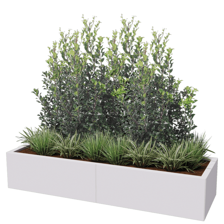 Jardinieră din oțel acoperit cu pulbere Texas xxl 160 x 50 cm