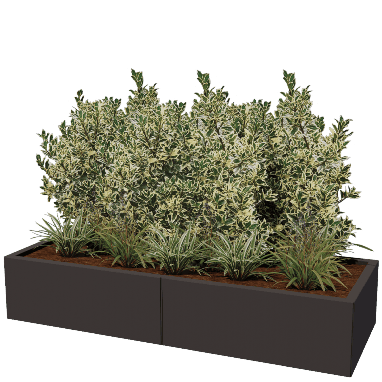 Jardinieră din oțel acoperit cu pulbere Texas xxl 160 x 60 cm