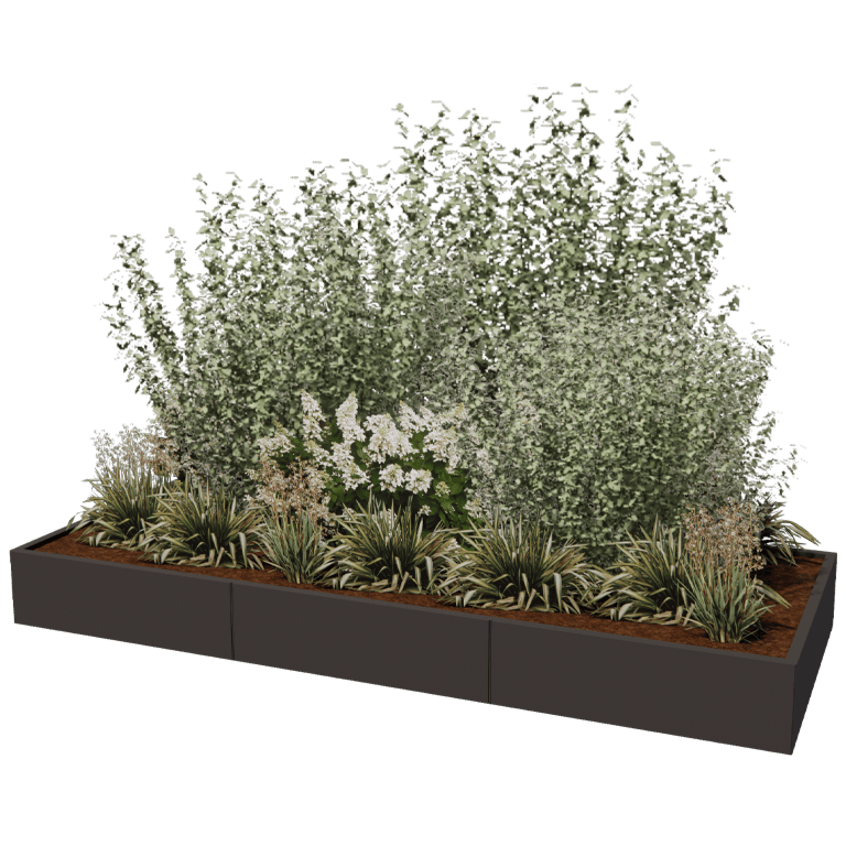 Jardinieră din oțel acoperit cu pulbere Texas xxl 300 x 120 cm