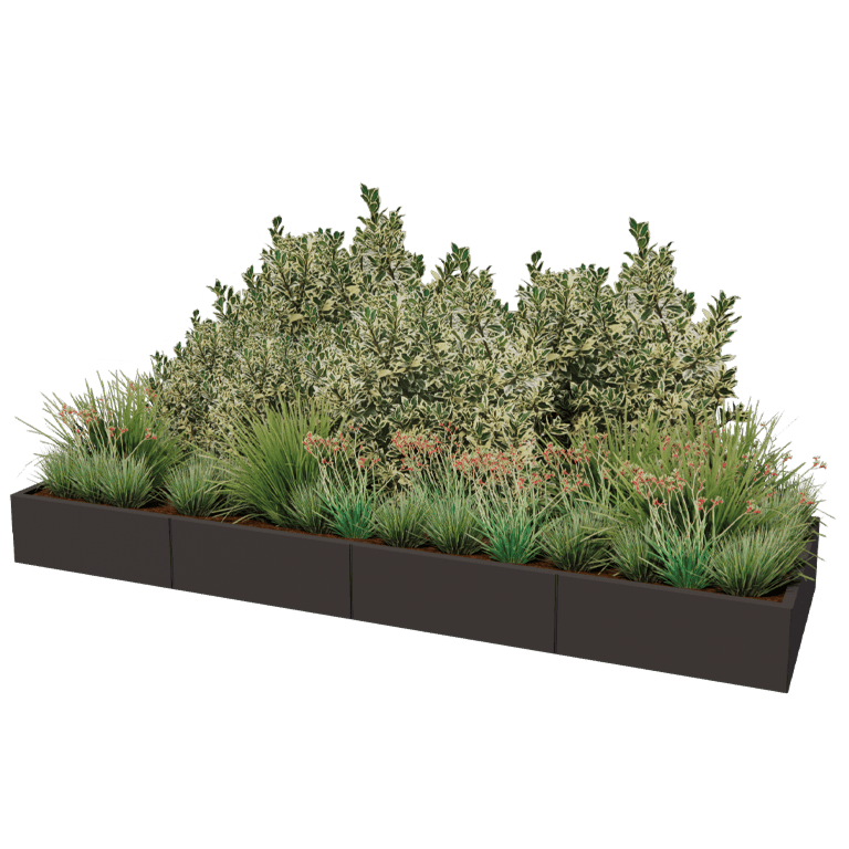 Jardinieră din oțel acoperit cu pulbere Texas xxl 320 x 100 cm