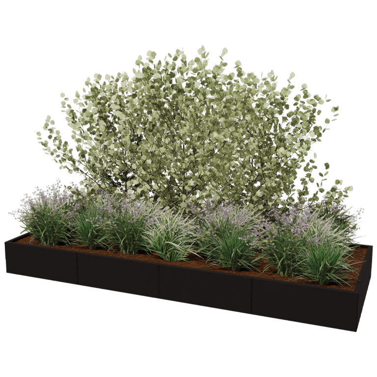 Jardinieră din oțel acoperit cu pulbere Texas xxl 320 x 120 cm