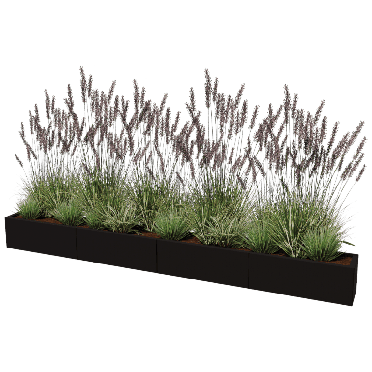 Jardinieră din oțel acoperit cu pulbere Texas xxl 320 x 30 cm