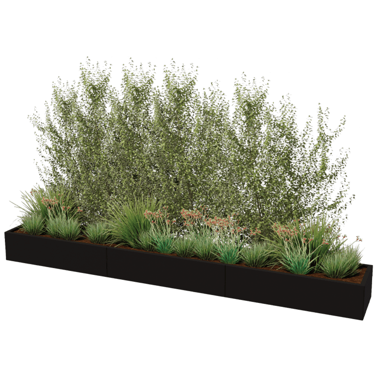 Jardinieră din oțel acoperit cu pulbere Texas xxl 360 x 50 cm
