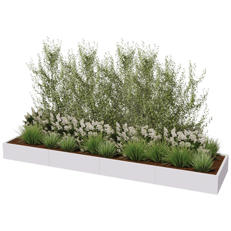 Jardinieră din oțel acoperit cu pulbere Texas xxl 400 x 100 cm