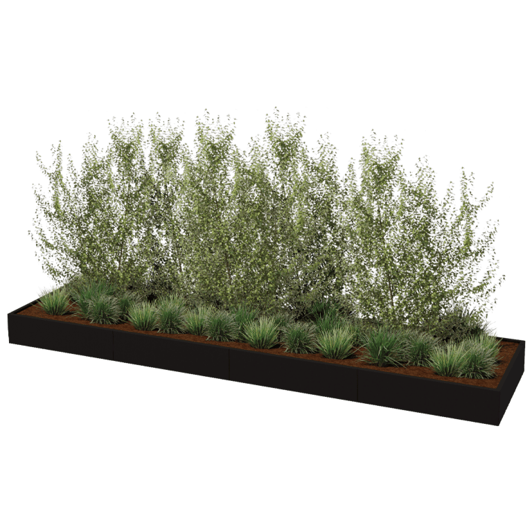 Jardinieră din oțel acoperit cu pulbere Texas xxl 480 x 120 cm