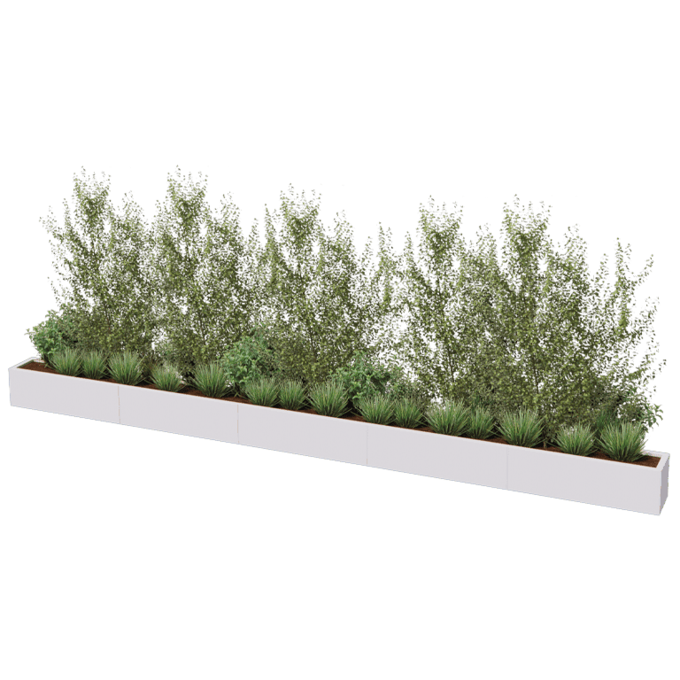 Jardinieră din oțel acoperit cu pulbere Texas xxl 500 x 30 cm