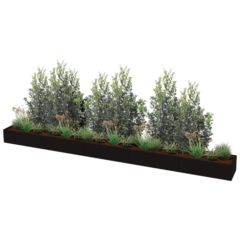 Jardinieră din oțel acoperit cu pulbere Texas xxl 500 x 50 cm
