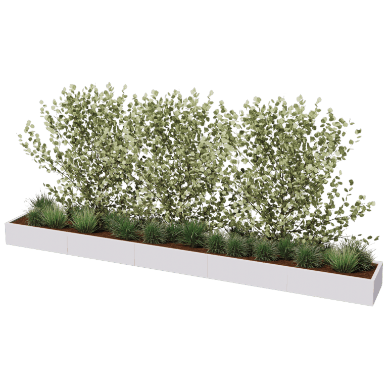 Jardinieră din oțel acoperit cu pulbere Texas xxl 500 x 60 cm