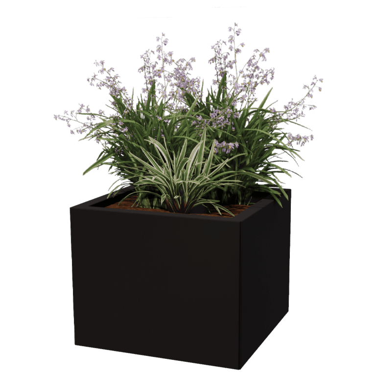 Jardinieră din oțel acoperit cu pulbere Miami 50 x 50 cm