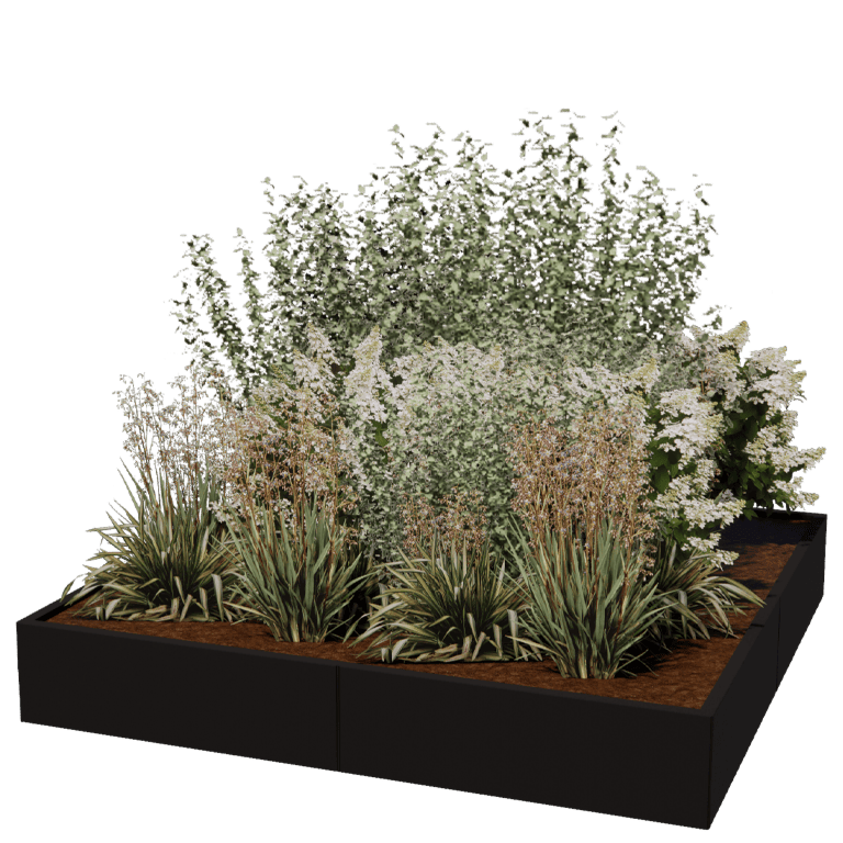 Jardinieră din oțel acoperit cu pulbere Miami xxl 200 x 200 cm
