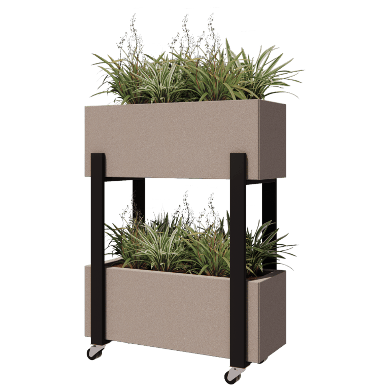 Negru jardinieră verticală 80 cm