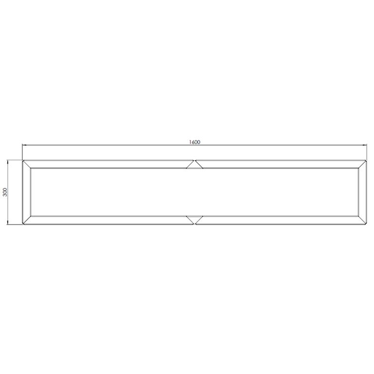 Jardinieră din oțel acoperit cu pulbere Texas xxl 160 x 30 cm