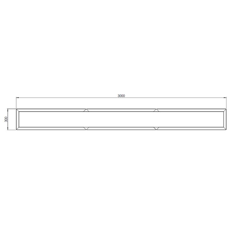 Jardinieră din oțel acoperit cu pulbere Texas xxl 300 x 30 cm