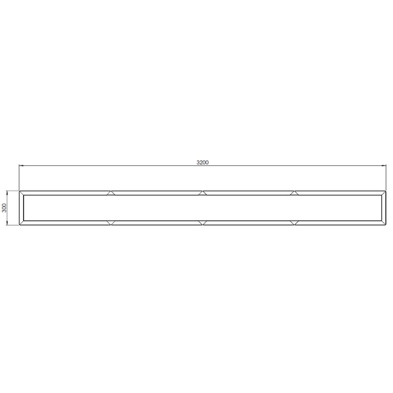 Jardinieră din oțel acoperit cu pulbere Texas xxl 320 x 30 cm