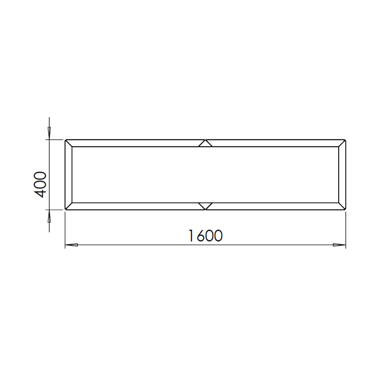 Jardinieră din oțel acoperit cu pulbere Texas xxl 160 x 40 cm