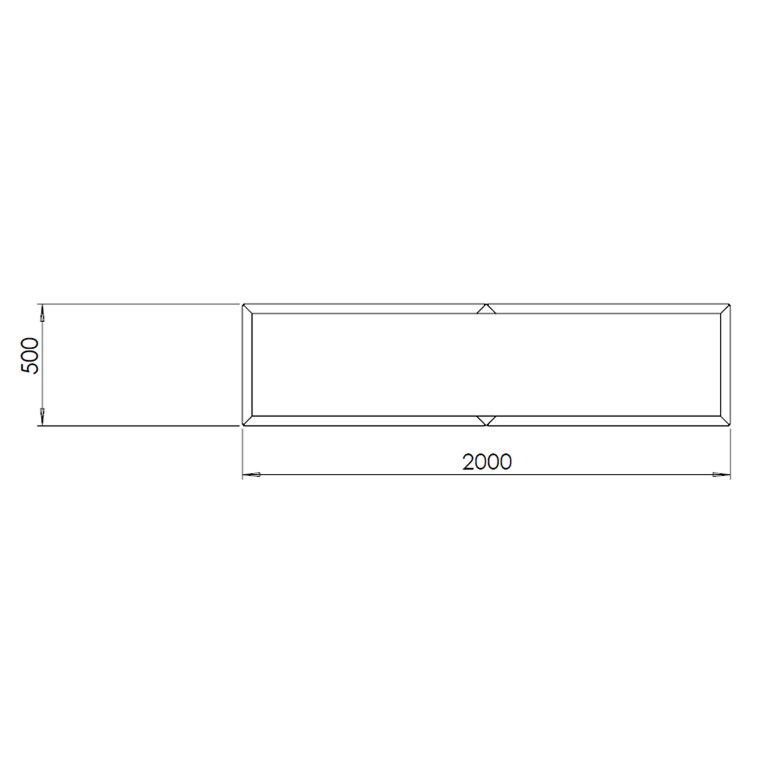 Jardinieră din oțel acoperit cu pulbere Texas xxl 200 x 50 cm